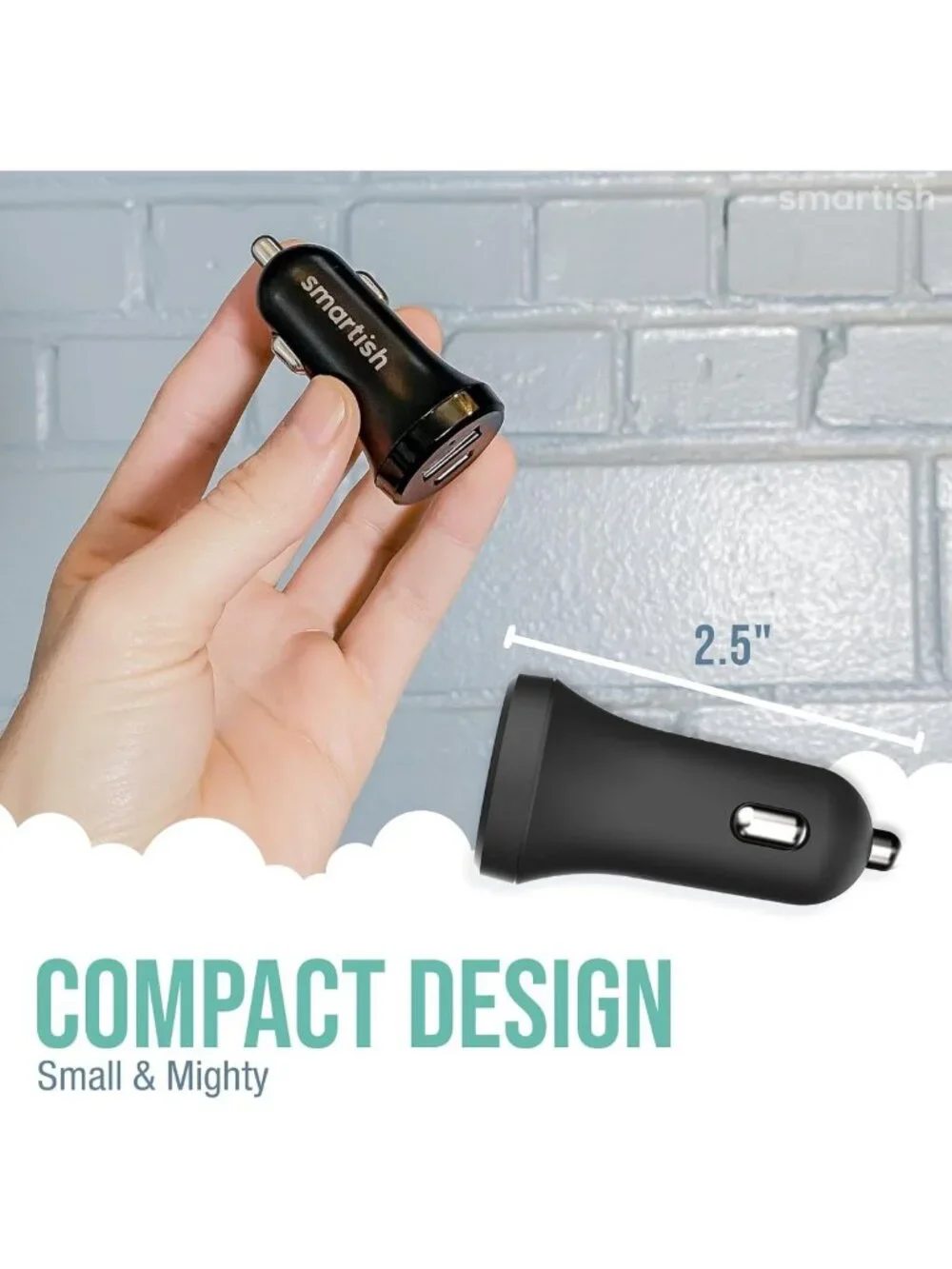 Fast Dual USB Car Charger 4.8A Quick Charge for iPhone, Android & All Devices